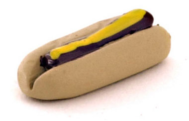 Dollhouse Miniature Hot Dog In Bun